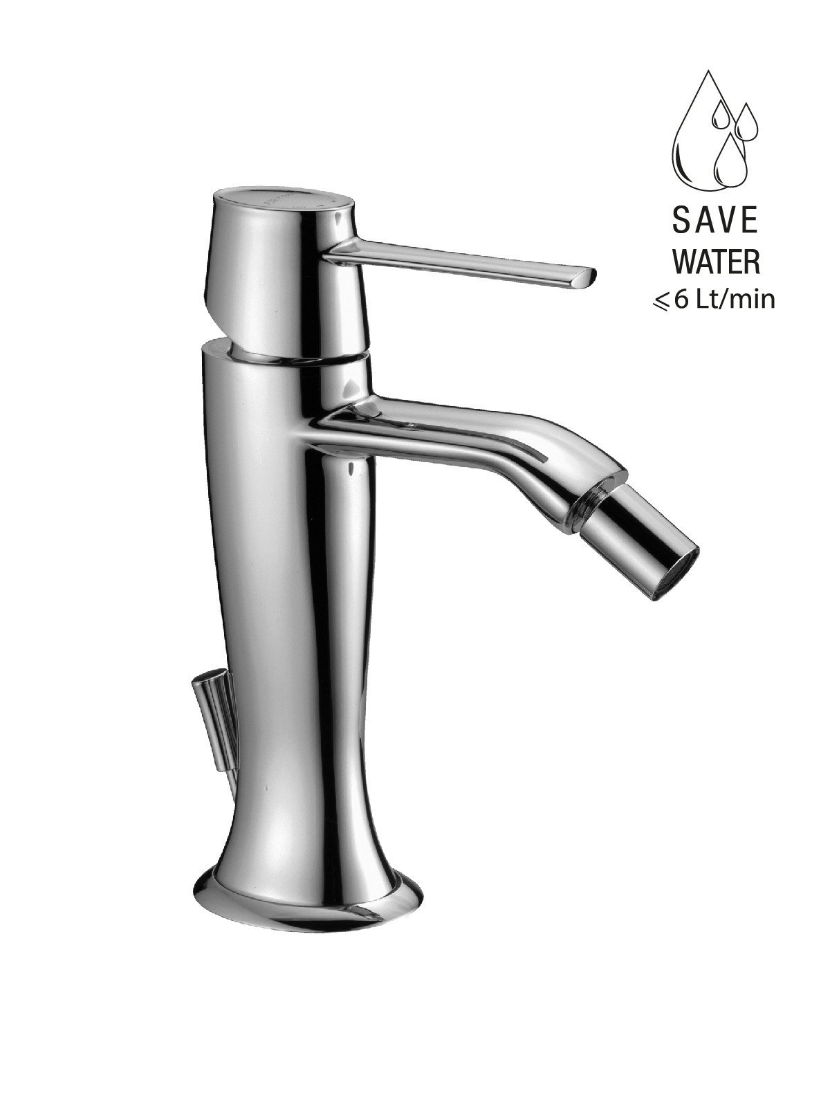 Single-lever bidet mixer without pop-up waste