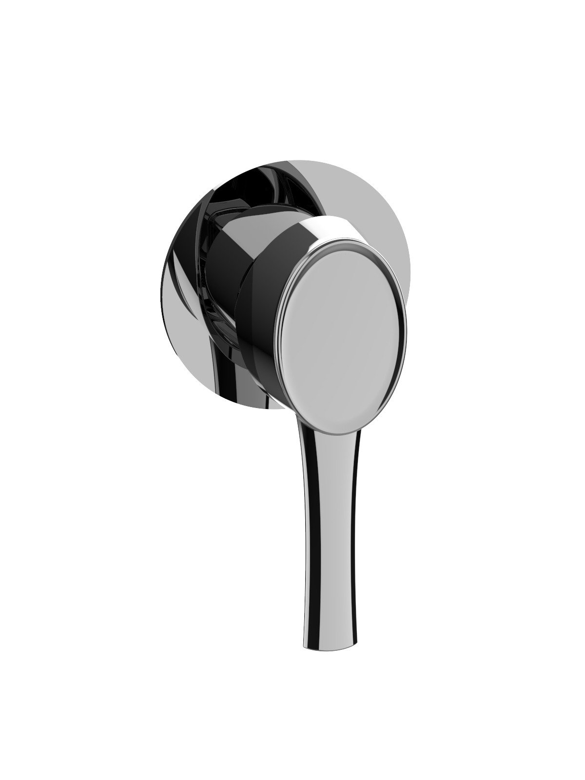 External parts: built-in single-lever shower mixer, brass plate