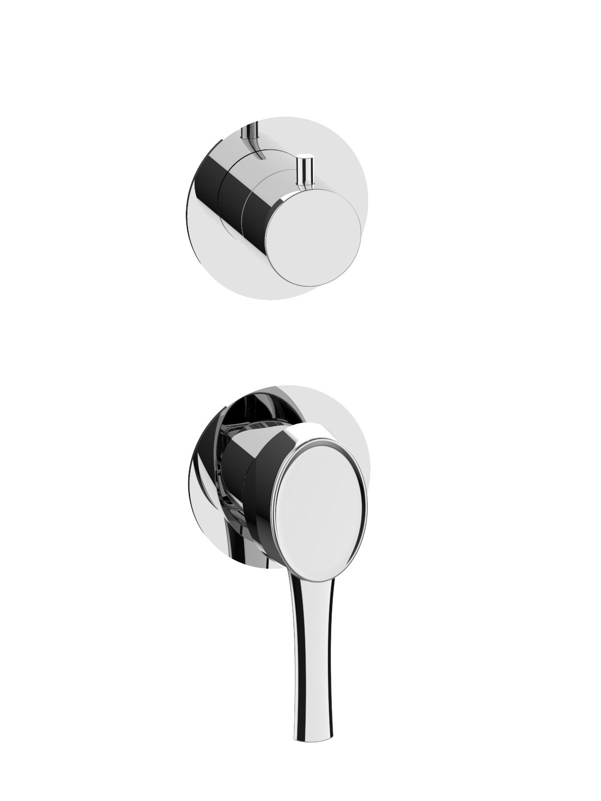 External visible components 2 way built-in mixer with ceramic di