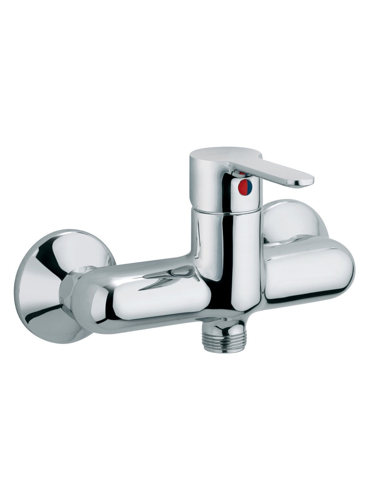 External single-lever shower mixer with upper connection