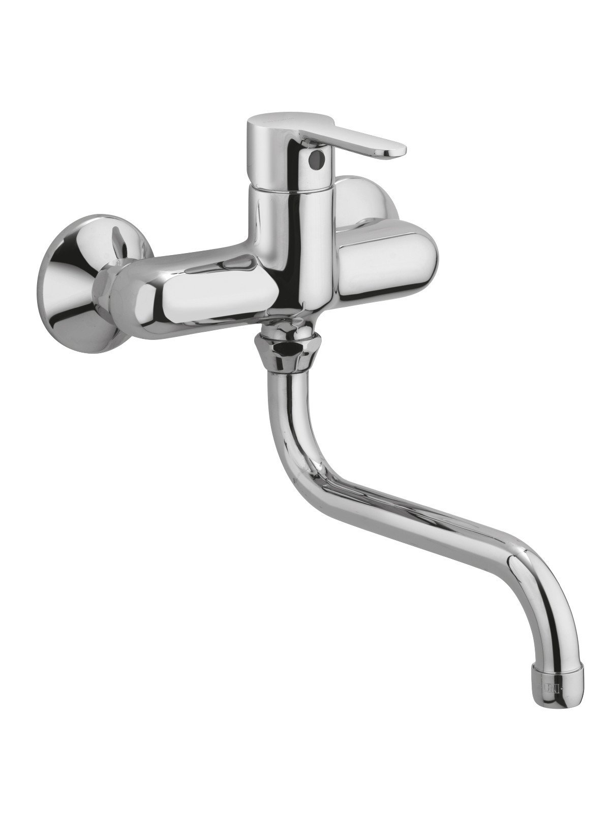 Wall-mounted single-lever sink mixer