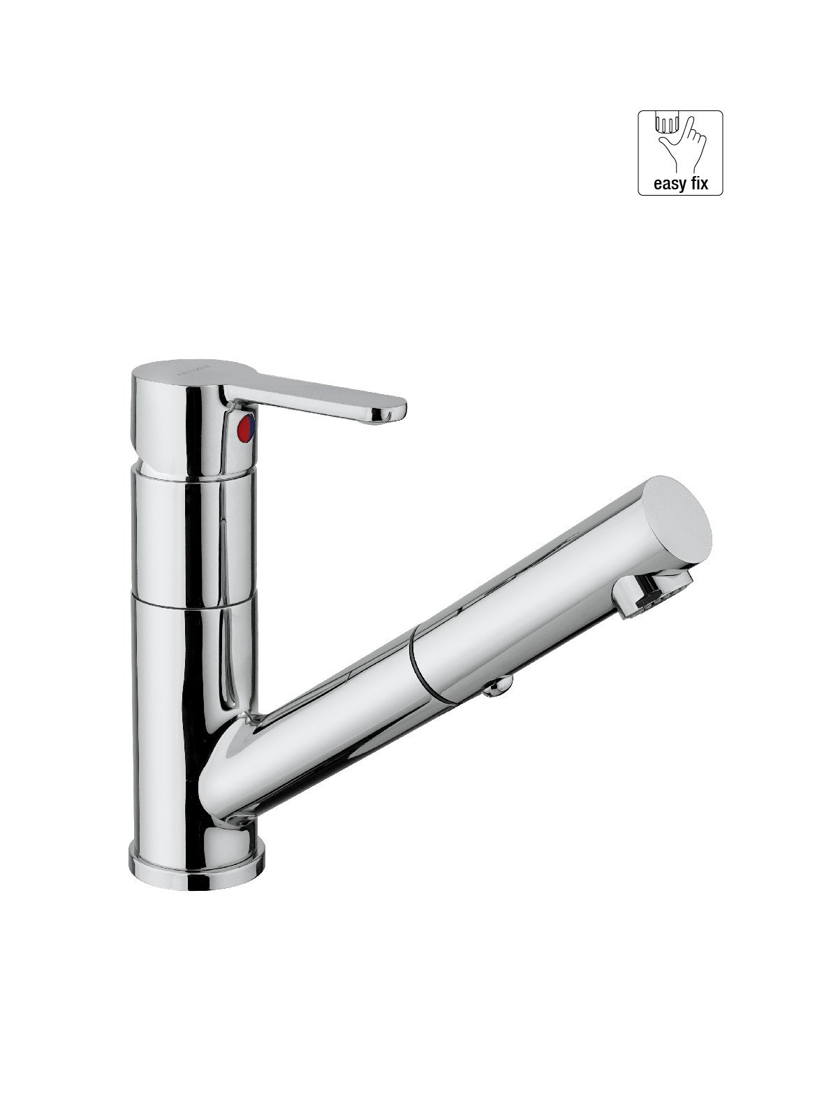 Single-lever sink mixer with pull-out shower