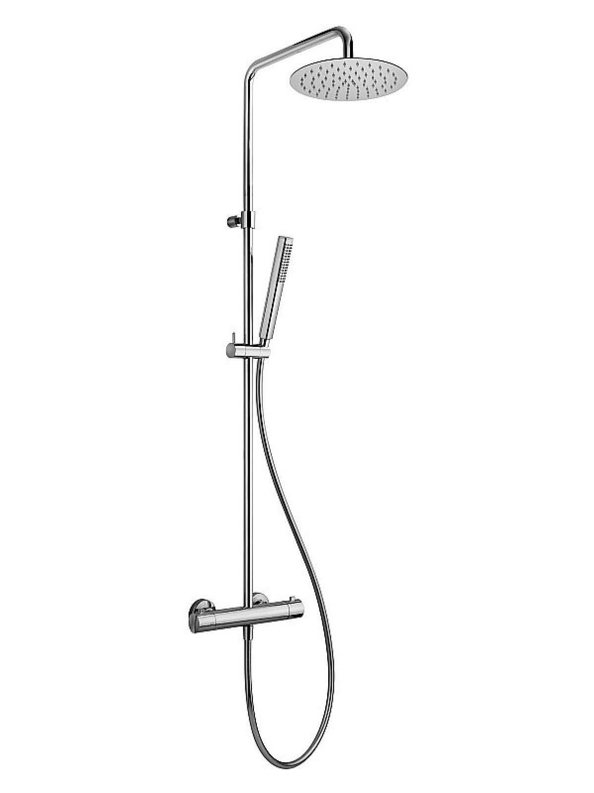 External thermostatic anticalcareous shower mixer Ø 25 cm