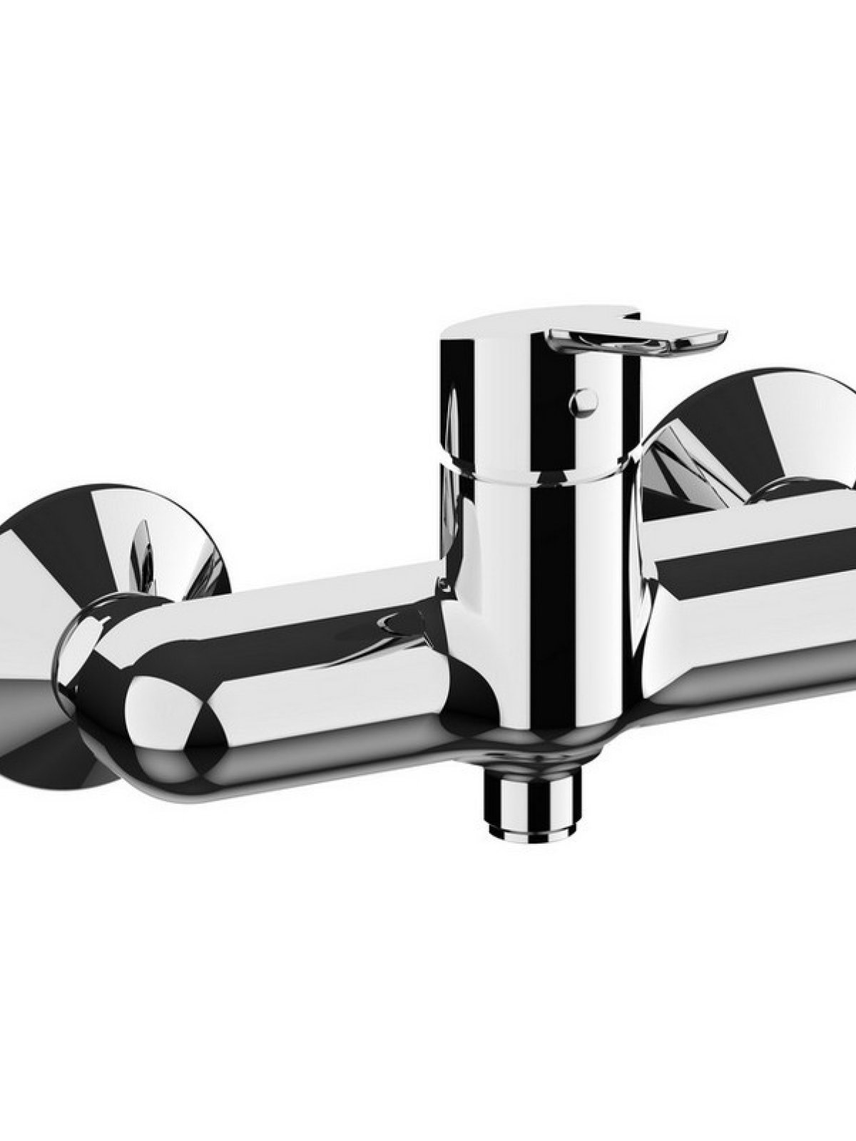 External single-lever shower mixer with 1/2p lower connection