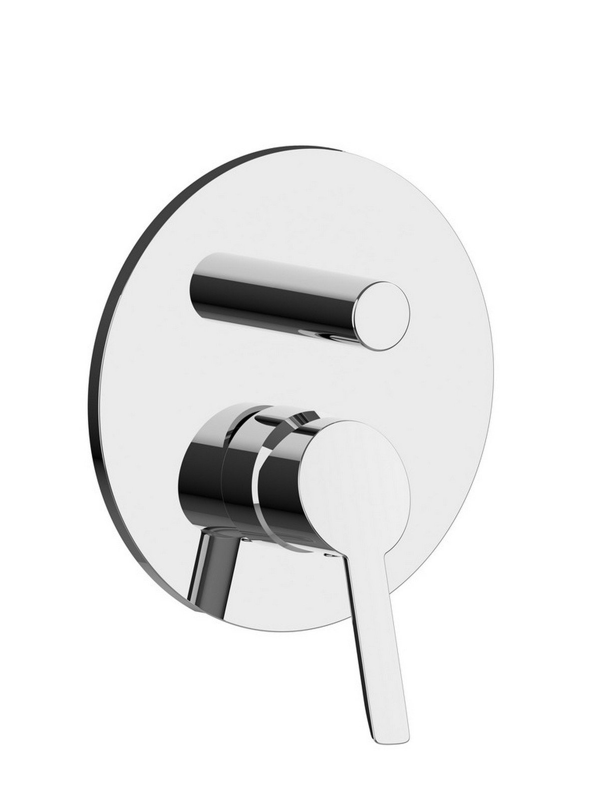 Complete built-in single-lever mixer with automatic diverter