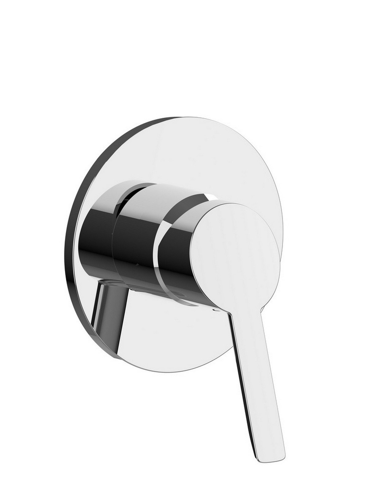 Complete built-in single-lever shower mixer, ABS plate