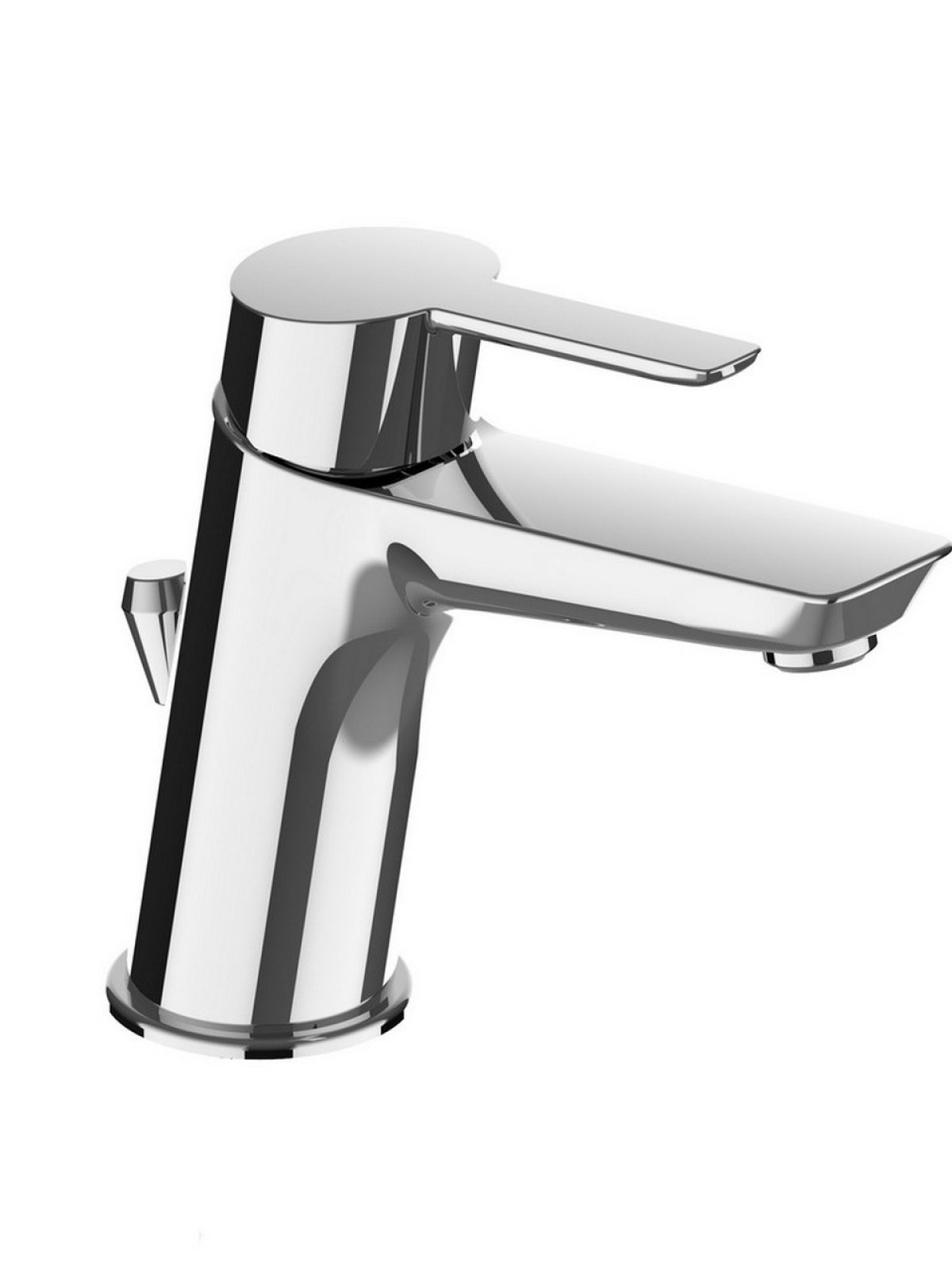 Single-lever washbasin mixer with 1”1/4 pop-up waste
