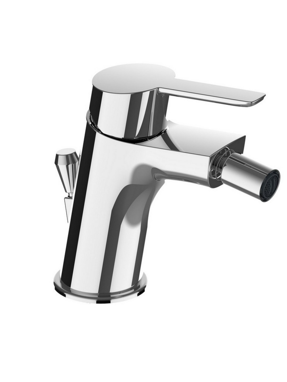 Single-lever bidet mixer with 1-1/4p pop-up waste