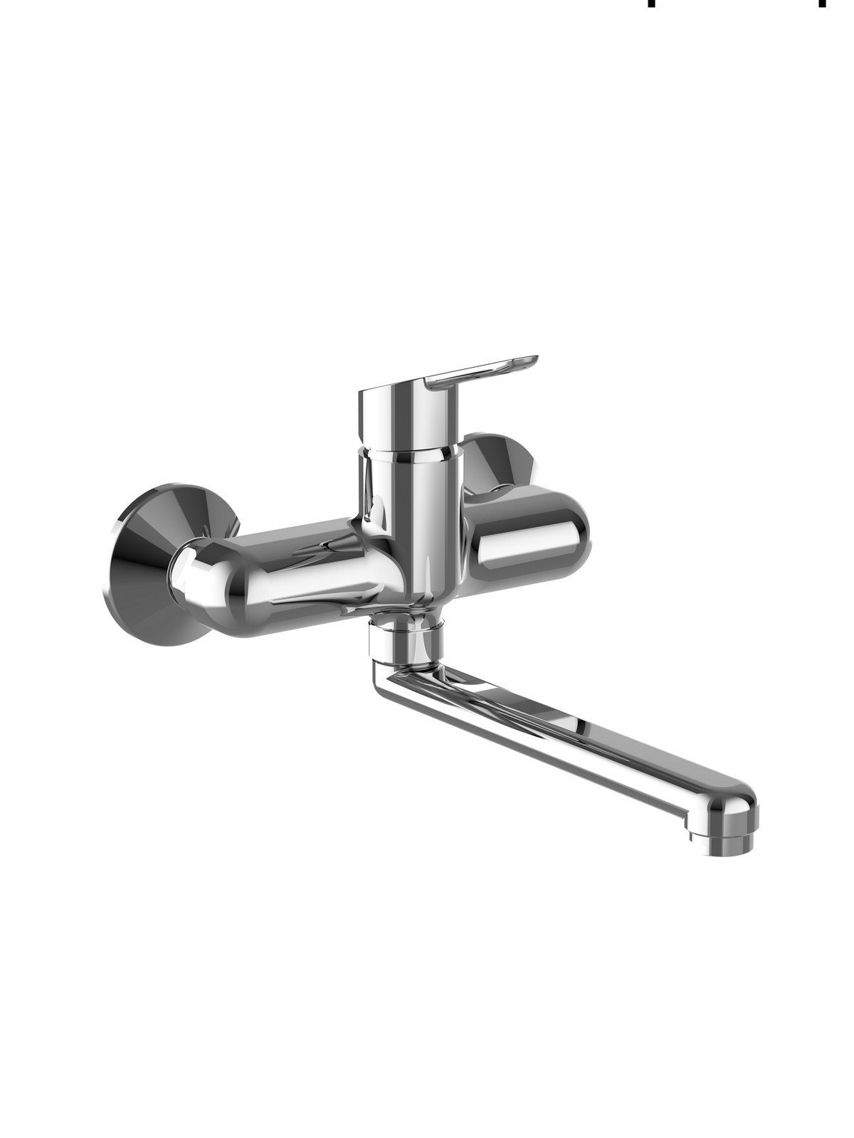 Wall-mounted single-lever sink mixer