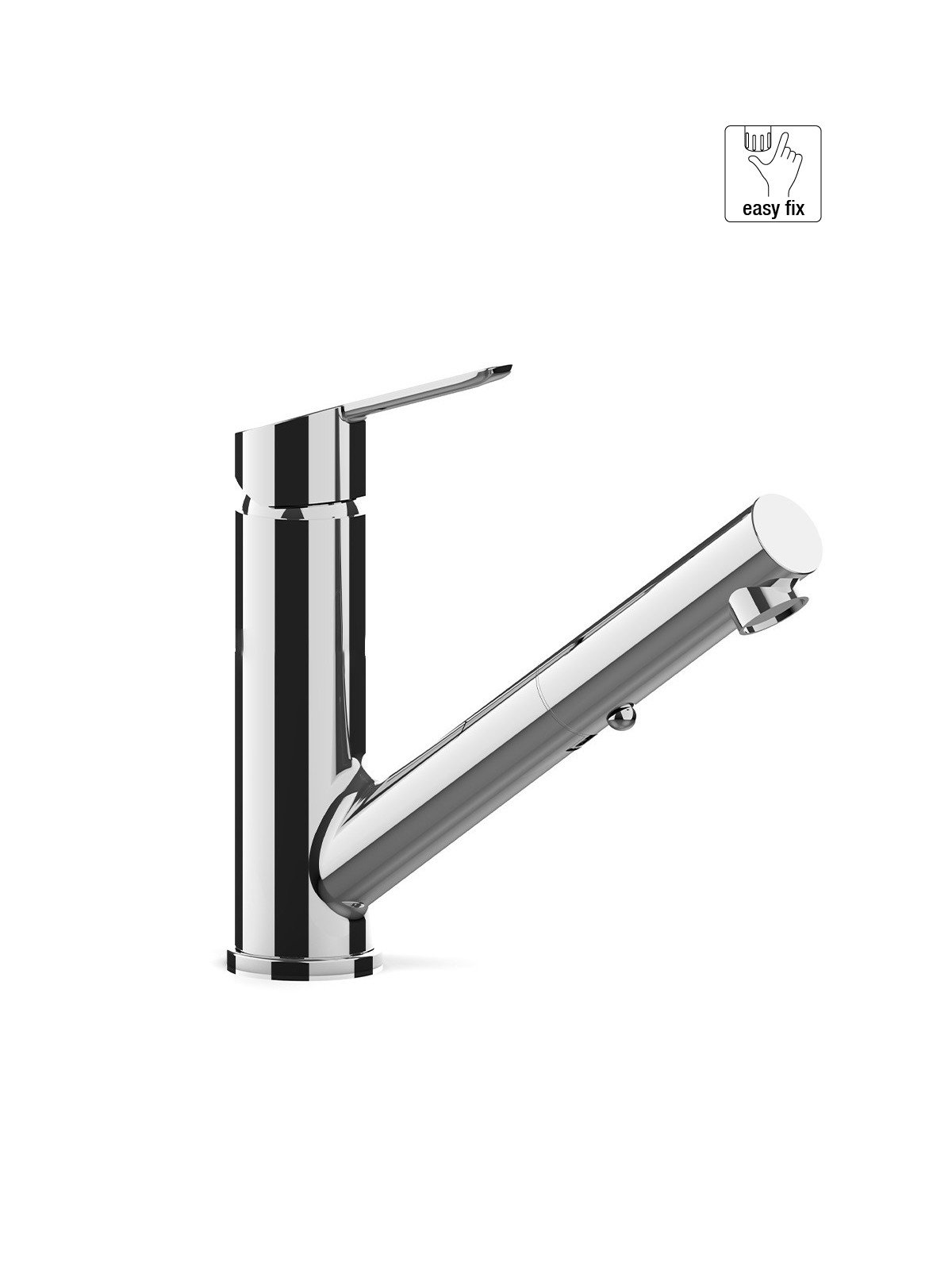 Single-lever sink mixer with 2-jet pull-out shower