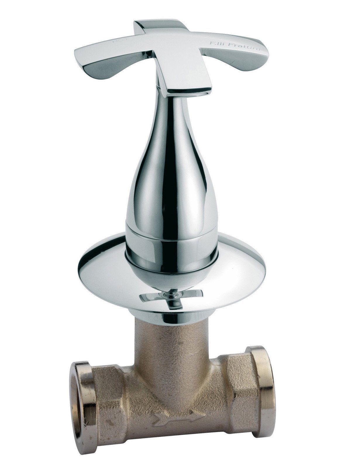 Built-in straight-valve with interchangeable seat