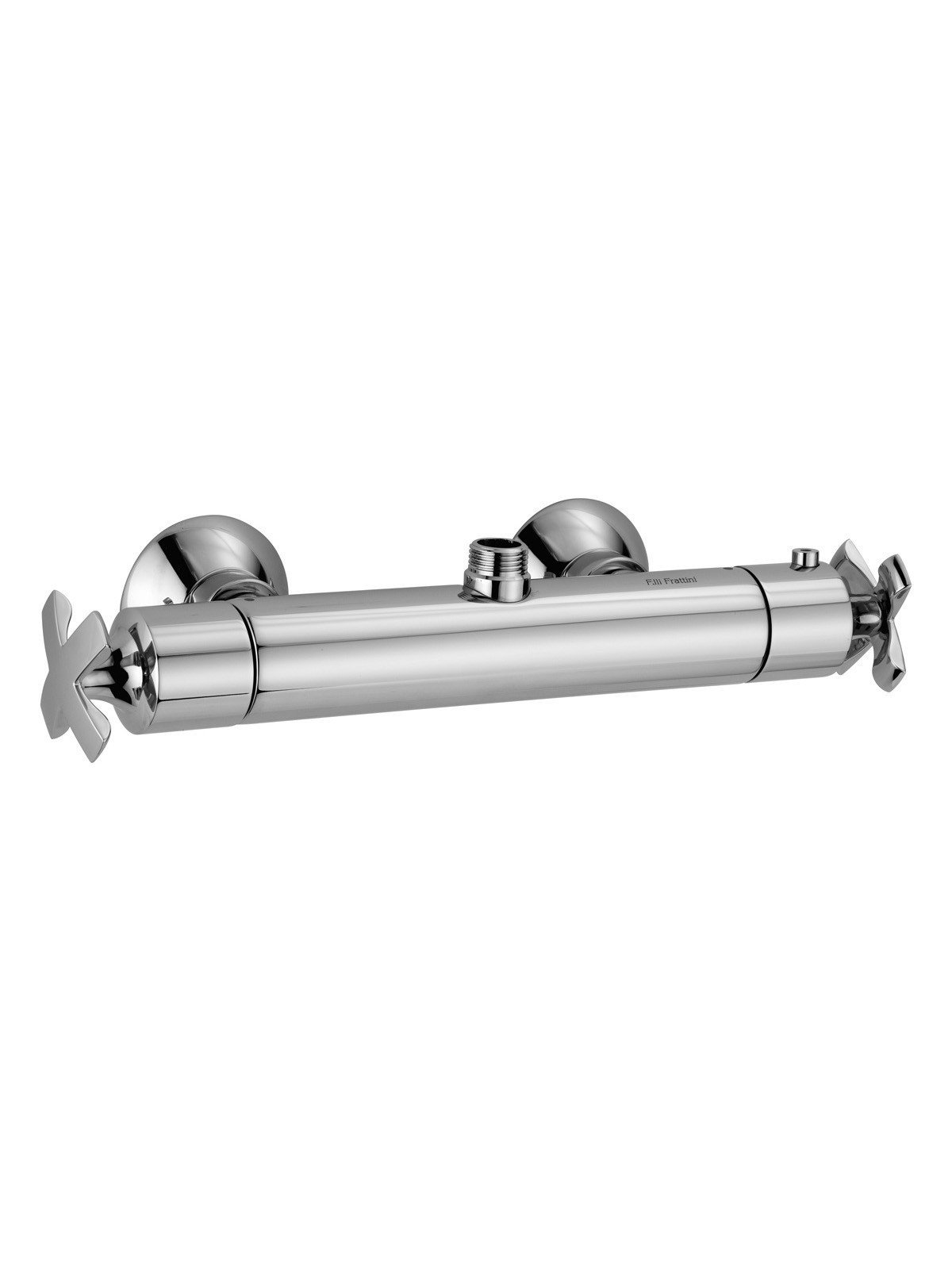 External thermostatic shower mixer, cold body, upper connection