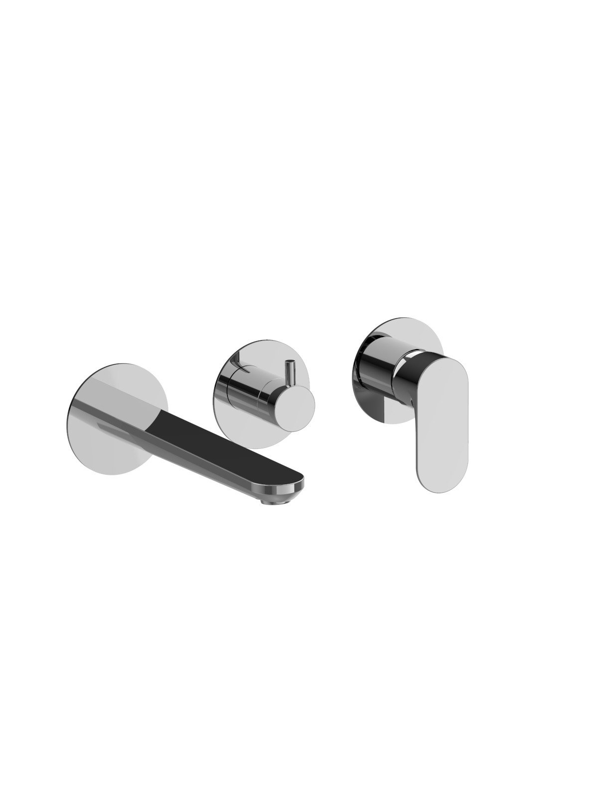 External set for built-in bath mixer with 2-way ceramic discs di