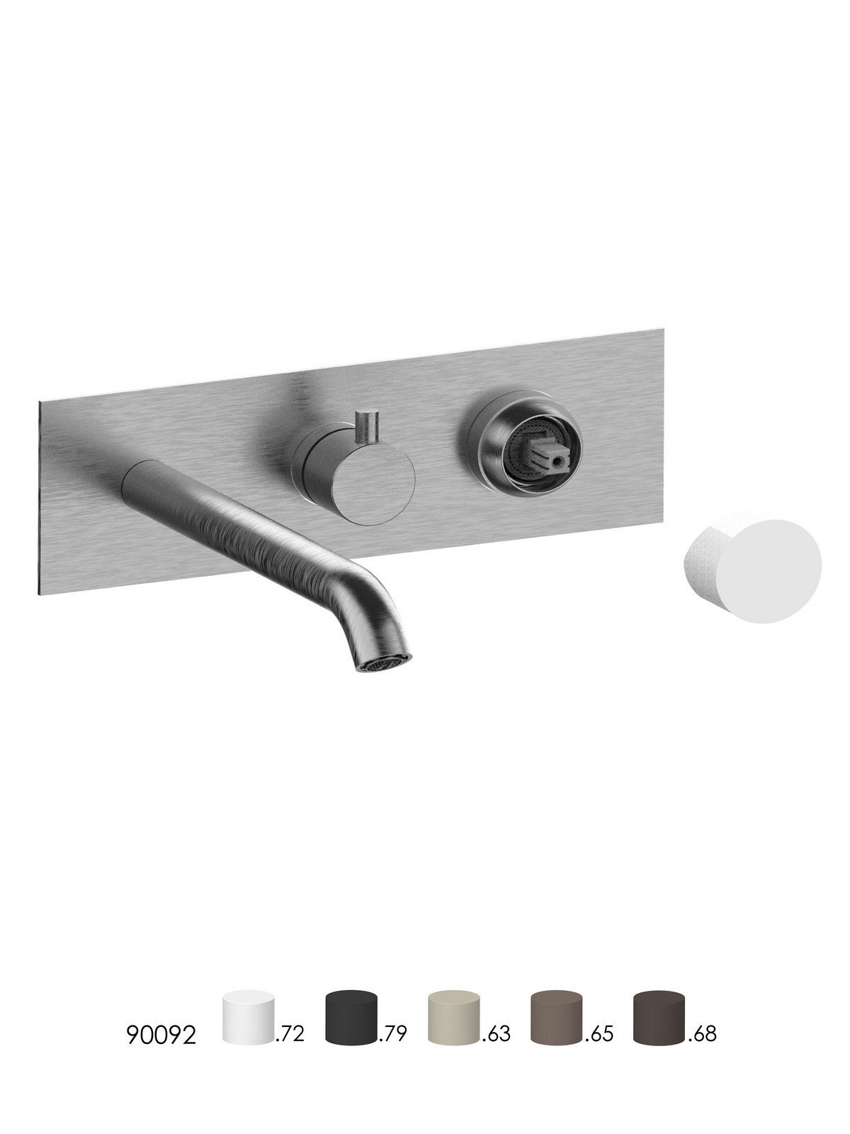 External set for built-in bath mixer with 2-way ceramic discs di