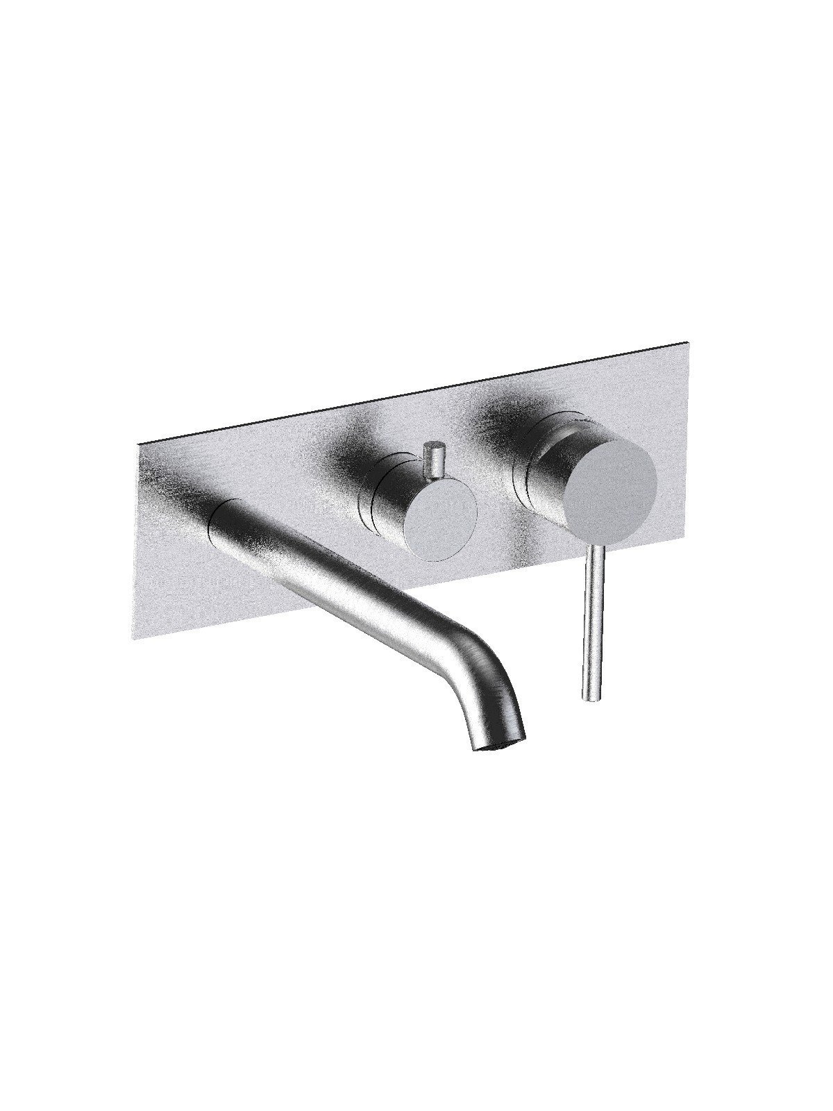 External set for built-in bath mixer with 2-way ceramic discs di