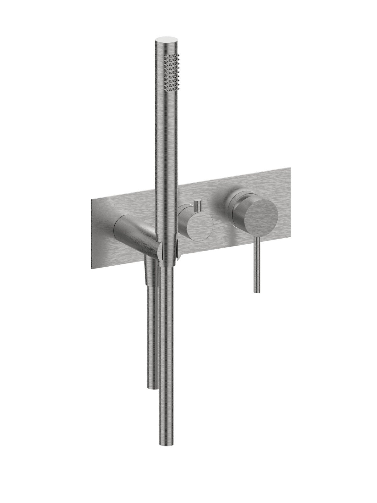 External visible components 2-way built-in mixer with ceramic di