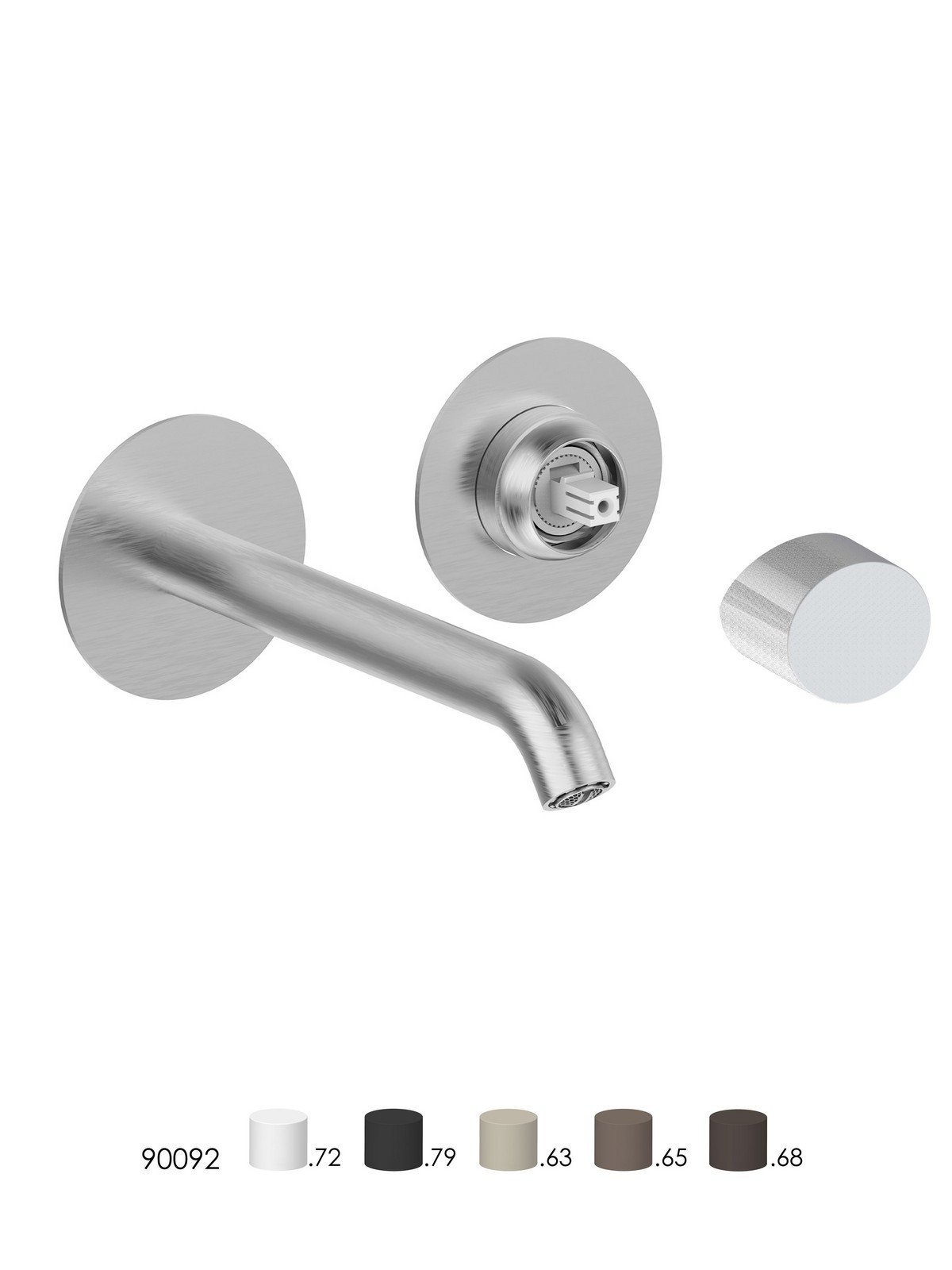 External visible components built-in washbasin mixer without pop