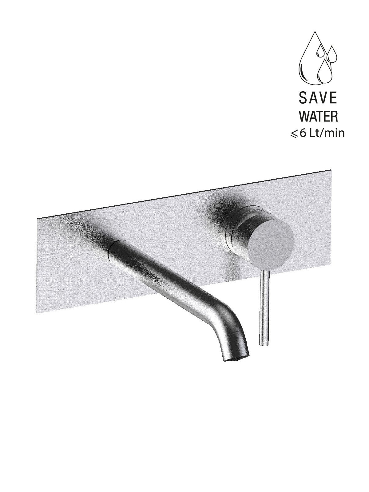 External visible components built-in washbasin mixer without pop