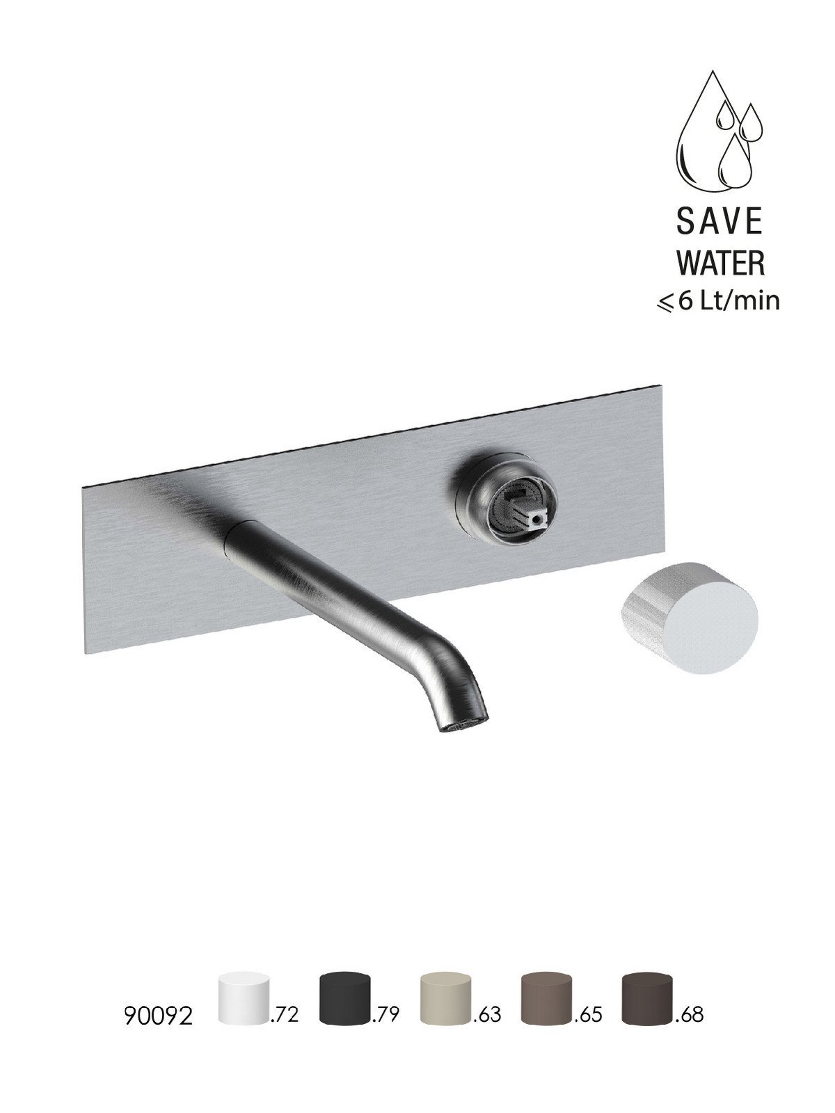 External visible components built-in washbasin mixer without pop