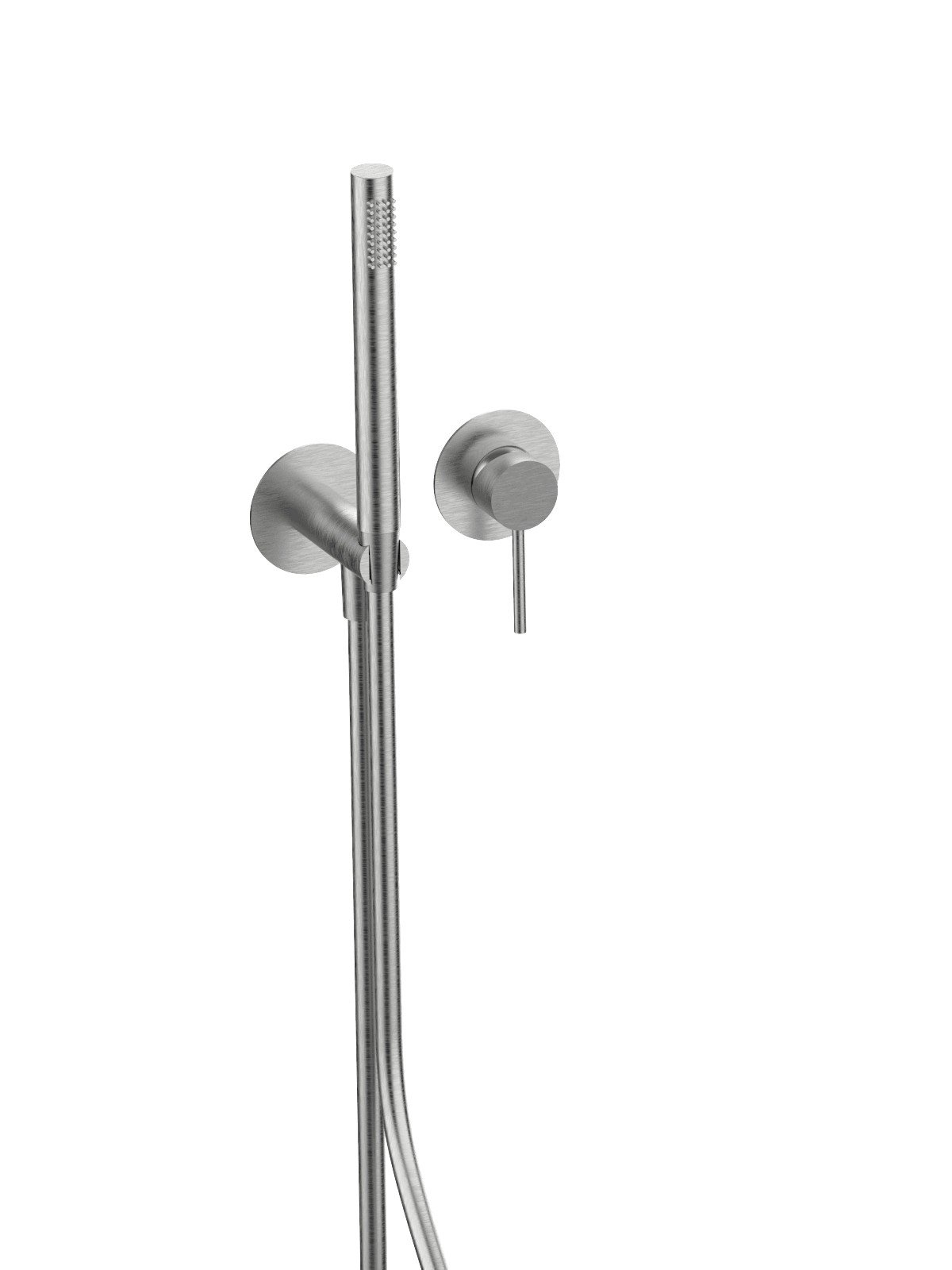 External part single lever mixer with handshower