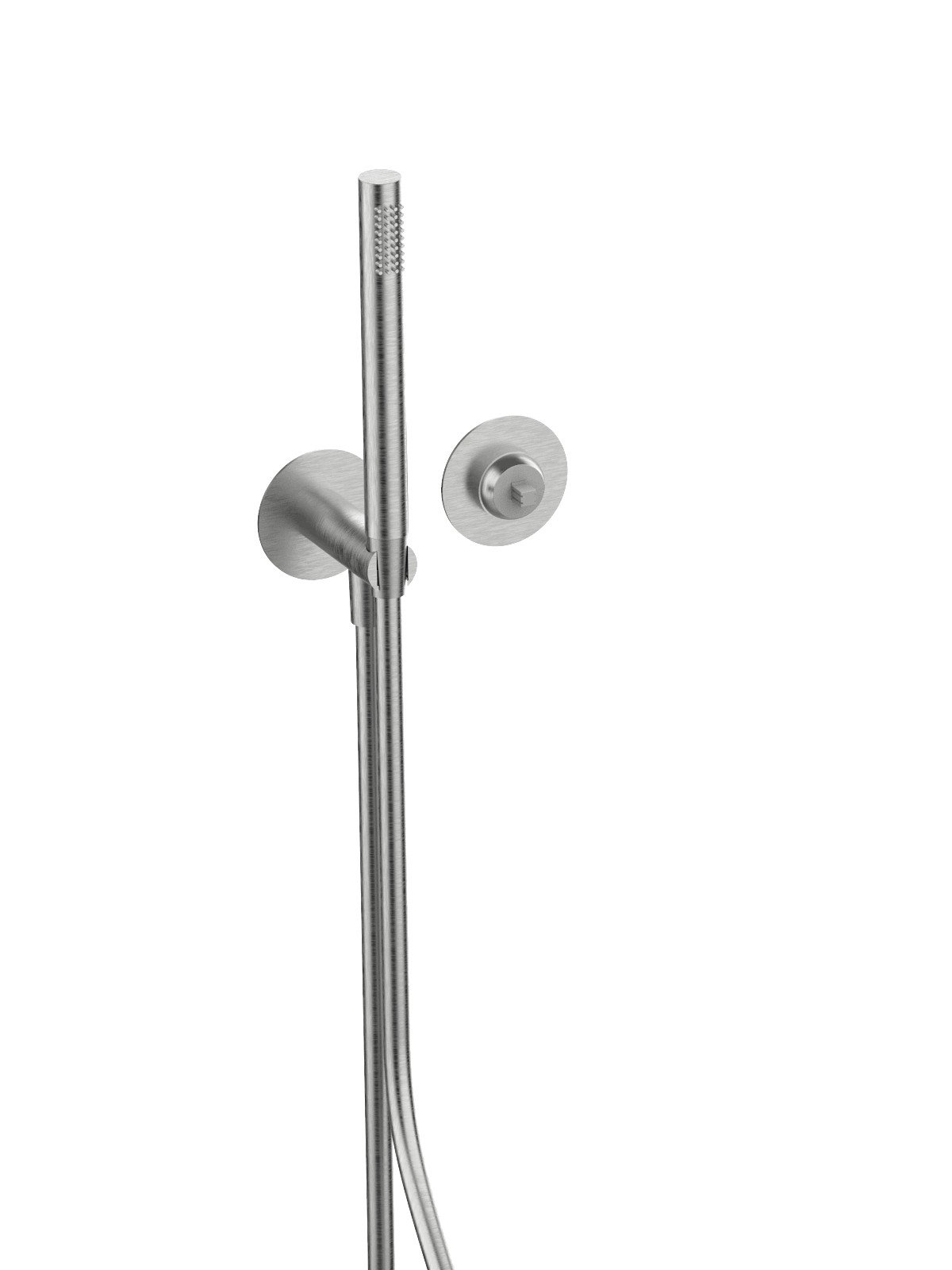 External part single lever mixer with handshower