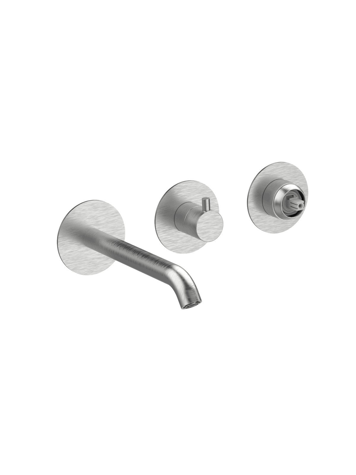 External set for built-in bath mixer with 2-way ceramic discs di