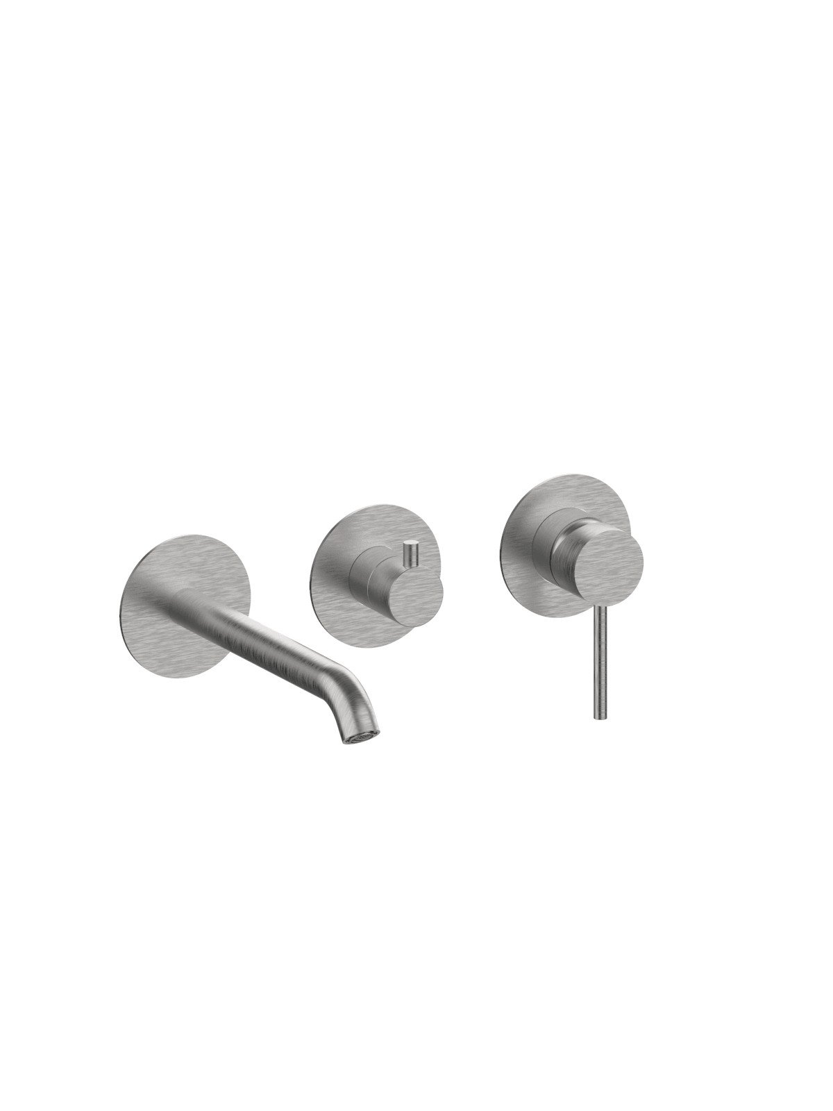 External set for built-in bath mixer with 3-way ceramic discs di