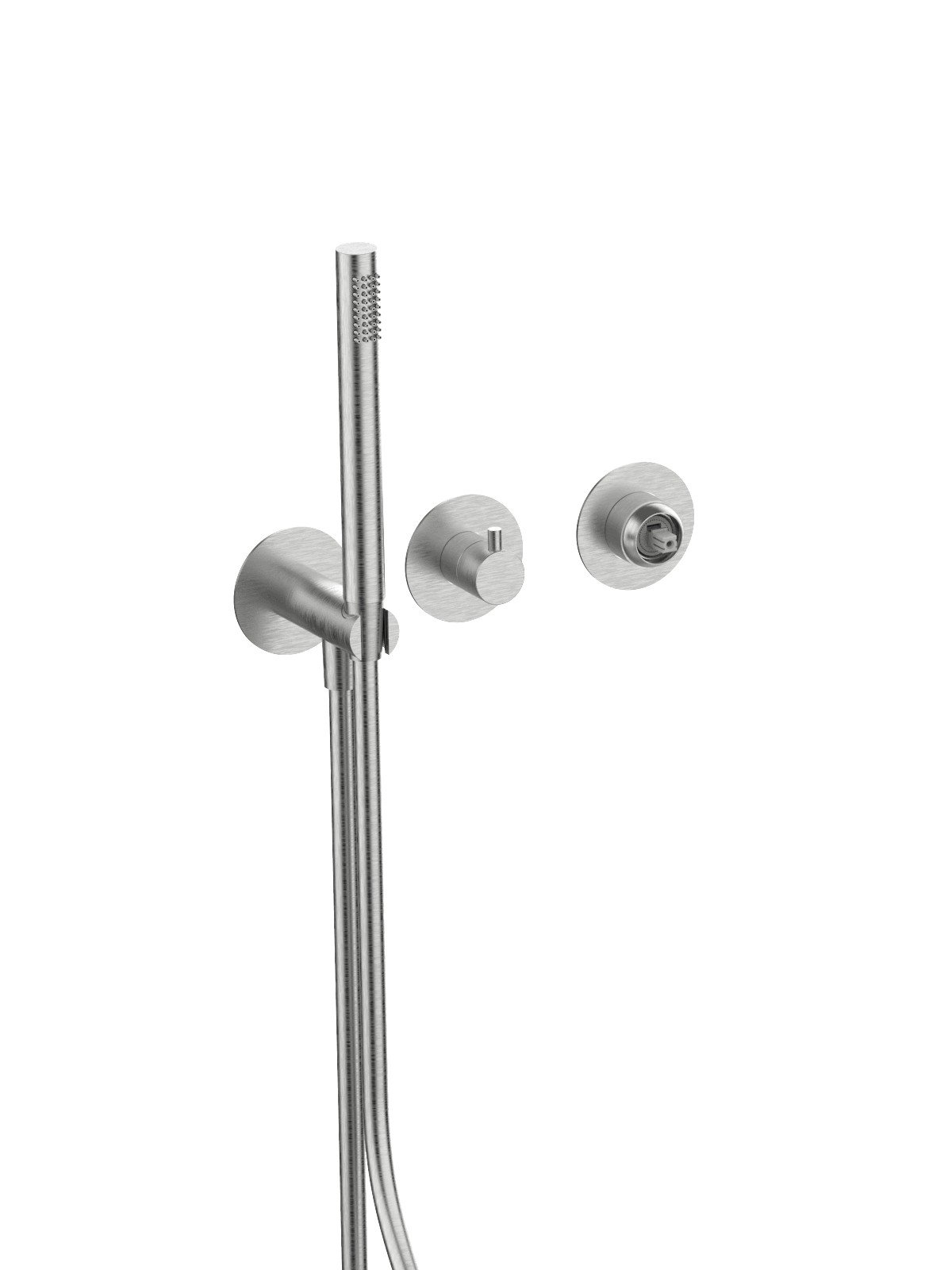 External set for built-in bath mixer with 2-way ceramic discs di