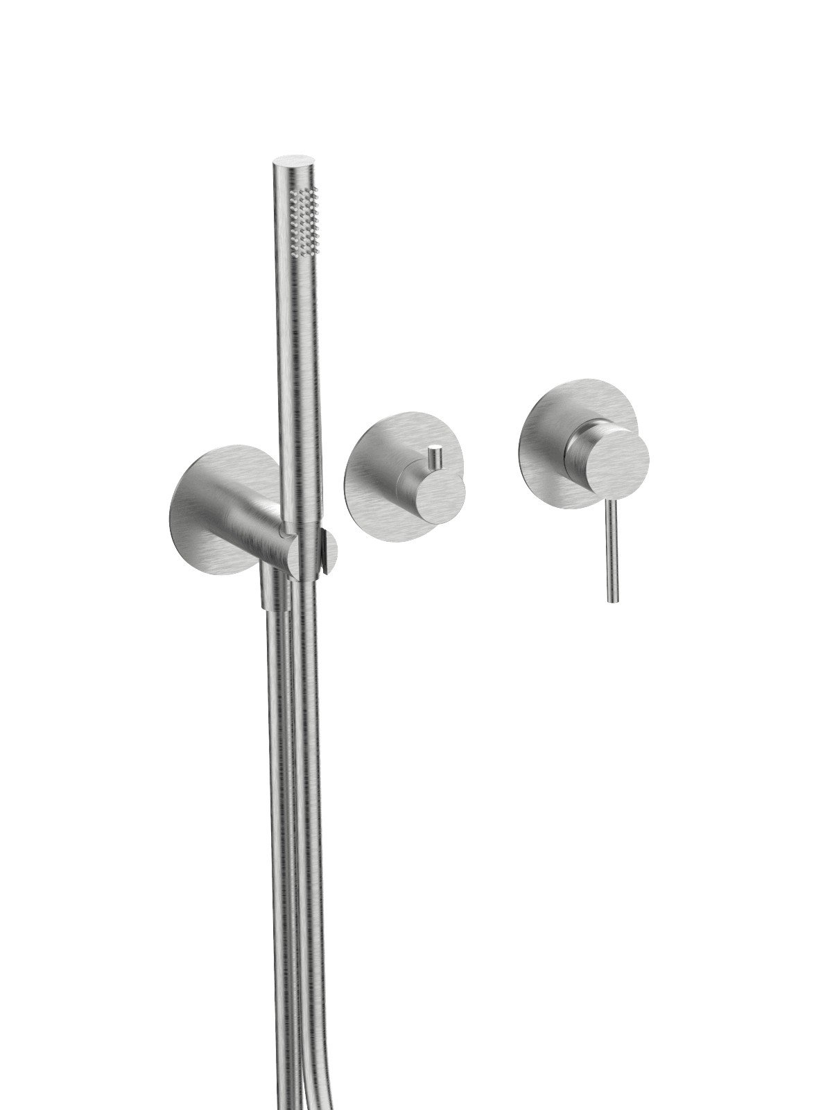 External set for built-in bath mixer with 2-way ceramic discs di