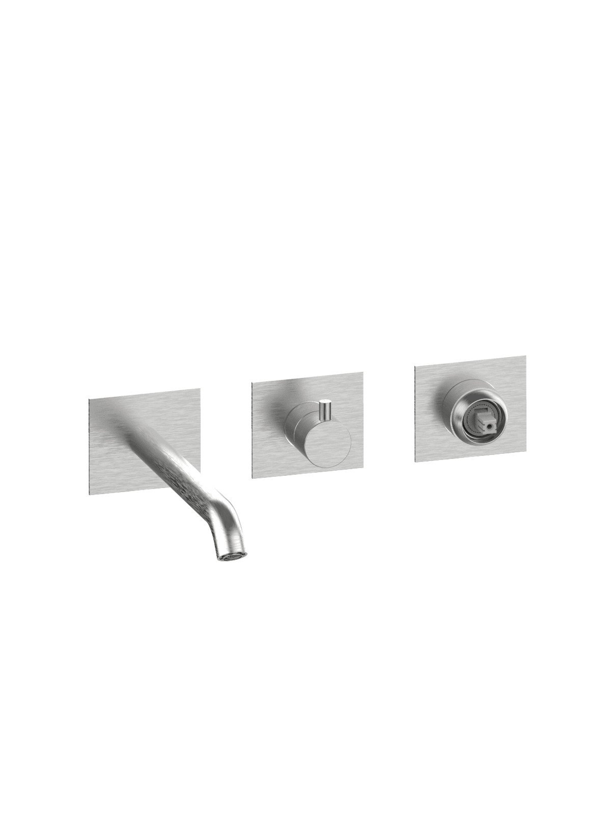 External set for built-in bath mixer with 2-way ceramic discs di