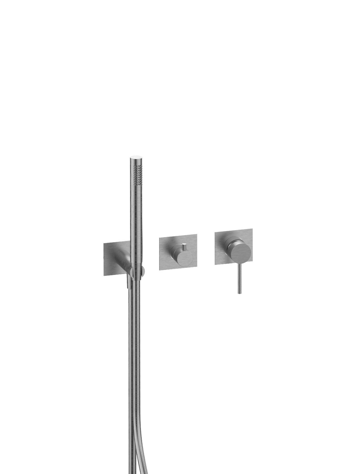 External set for built-in bath mixer with 2-way ceramic discs di