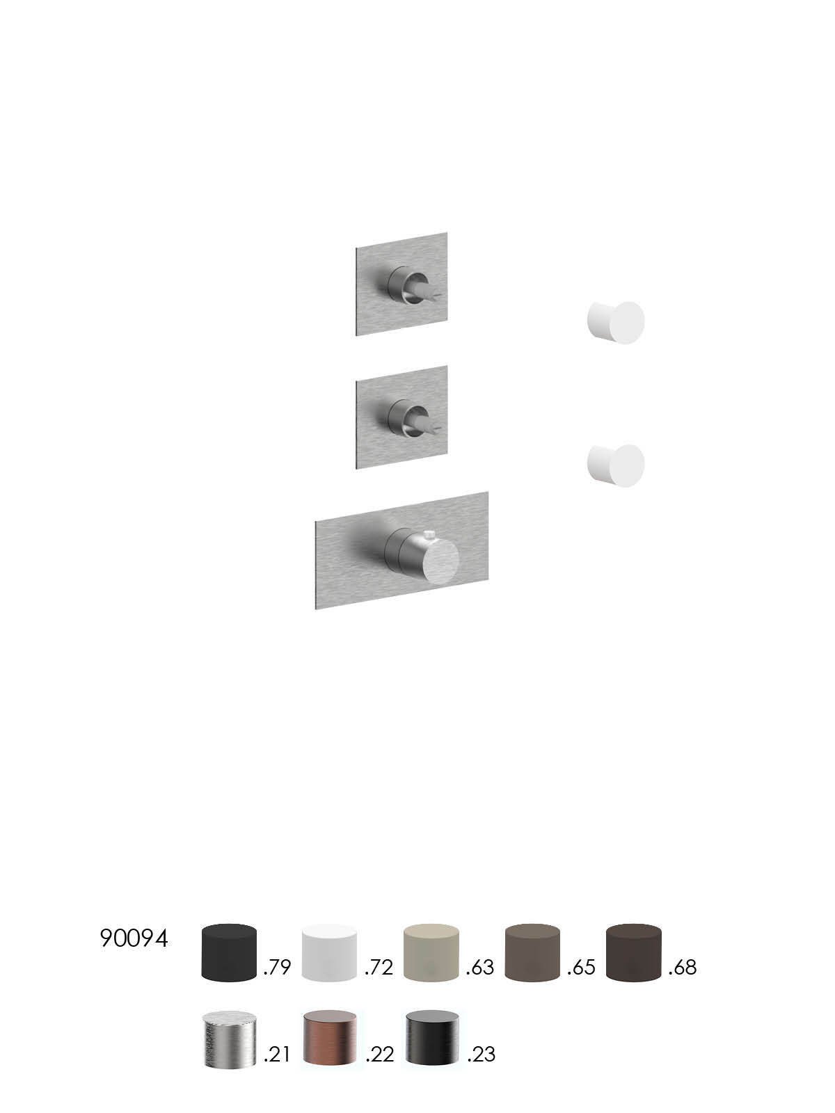 External components 2-way thermostatic built-in shower manifold