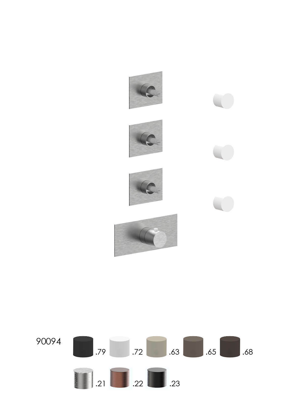 External components 3-way thermostatic built-in shower manifold