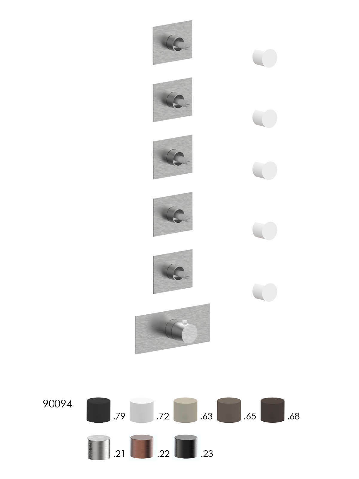 External components 5-way thermostatic built-in shower manifold