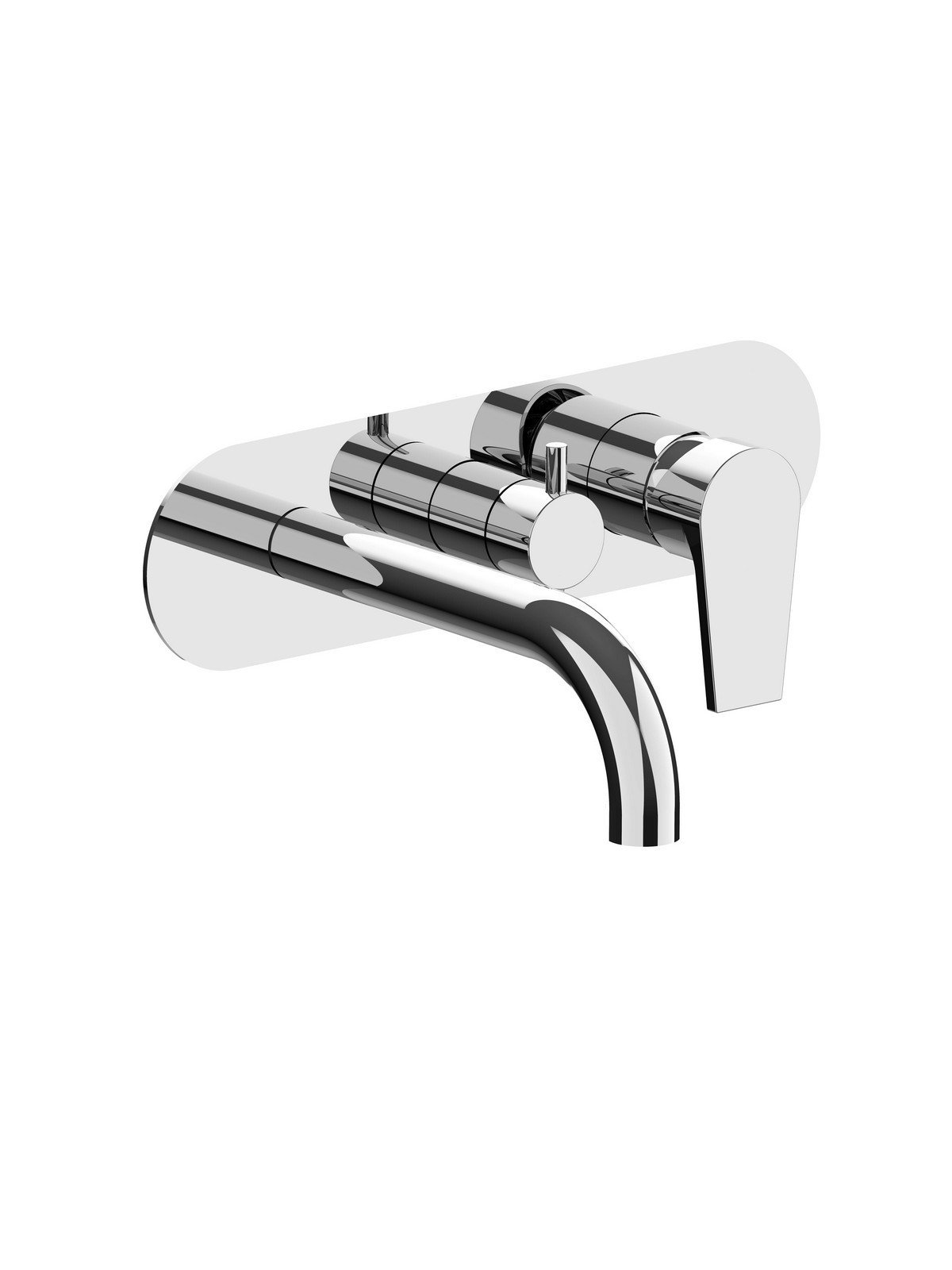 External set for built-in bath mixer with 3-way ceramic discs di