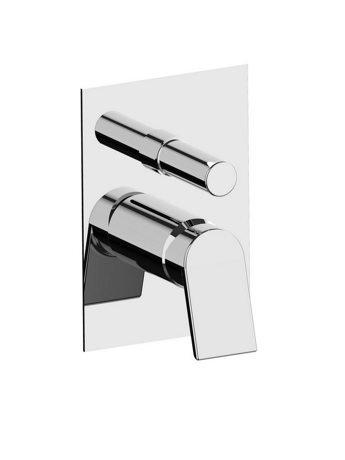 Complete built-in single-lever mixer with automatic diverter