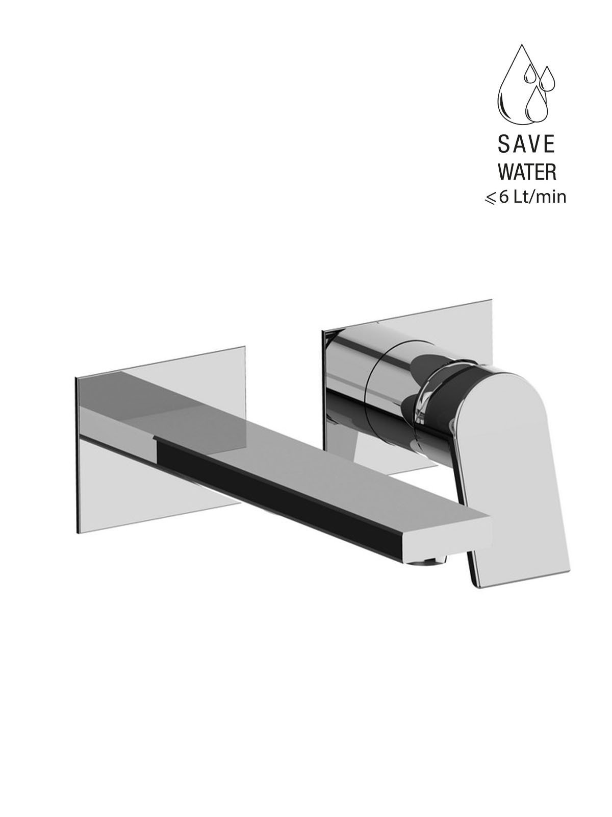 External visible components built-in washbasin mixer without pop