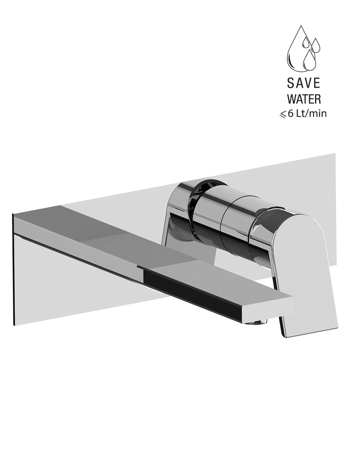 External visible components built-in washbasin mixer without pop