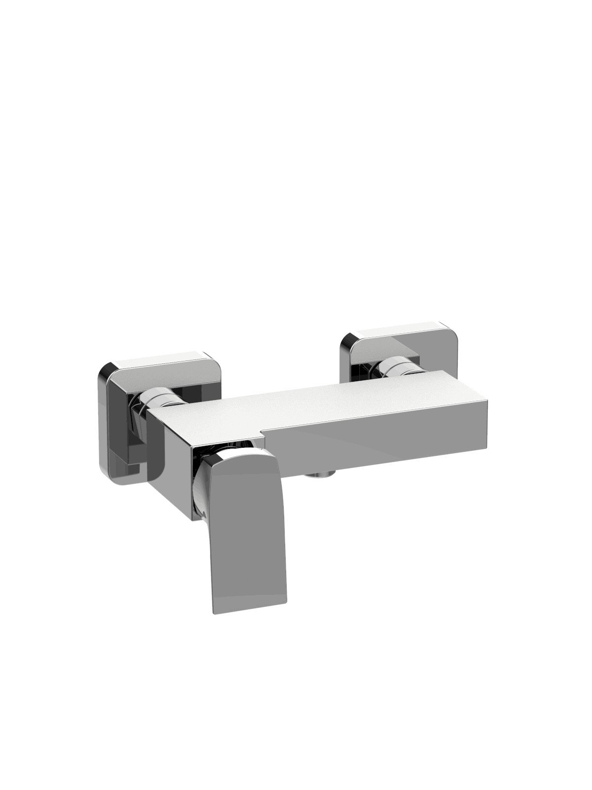External single-lever shower mixer with upper connection