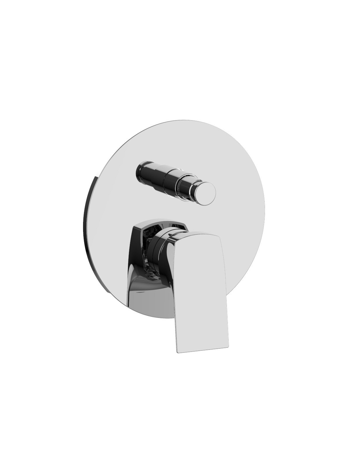 Complete built-in single-lever mixer with automatic diverter