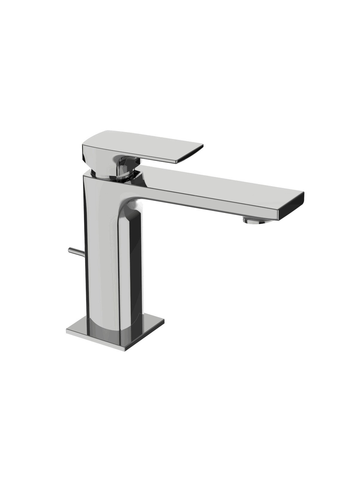 Single-lever washbasin mixer with pop-up waste