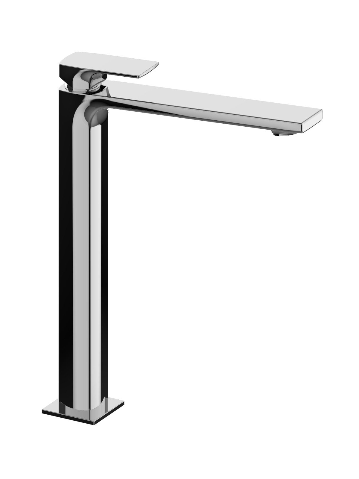 High version single-lever washbasin mixer without waste