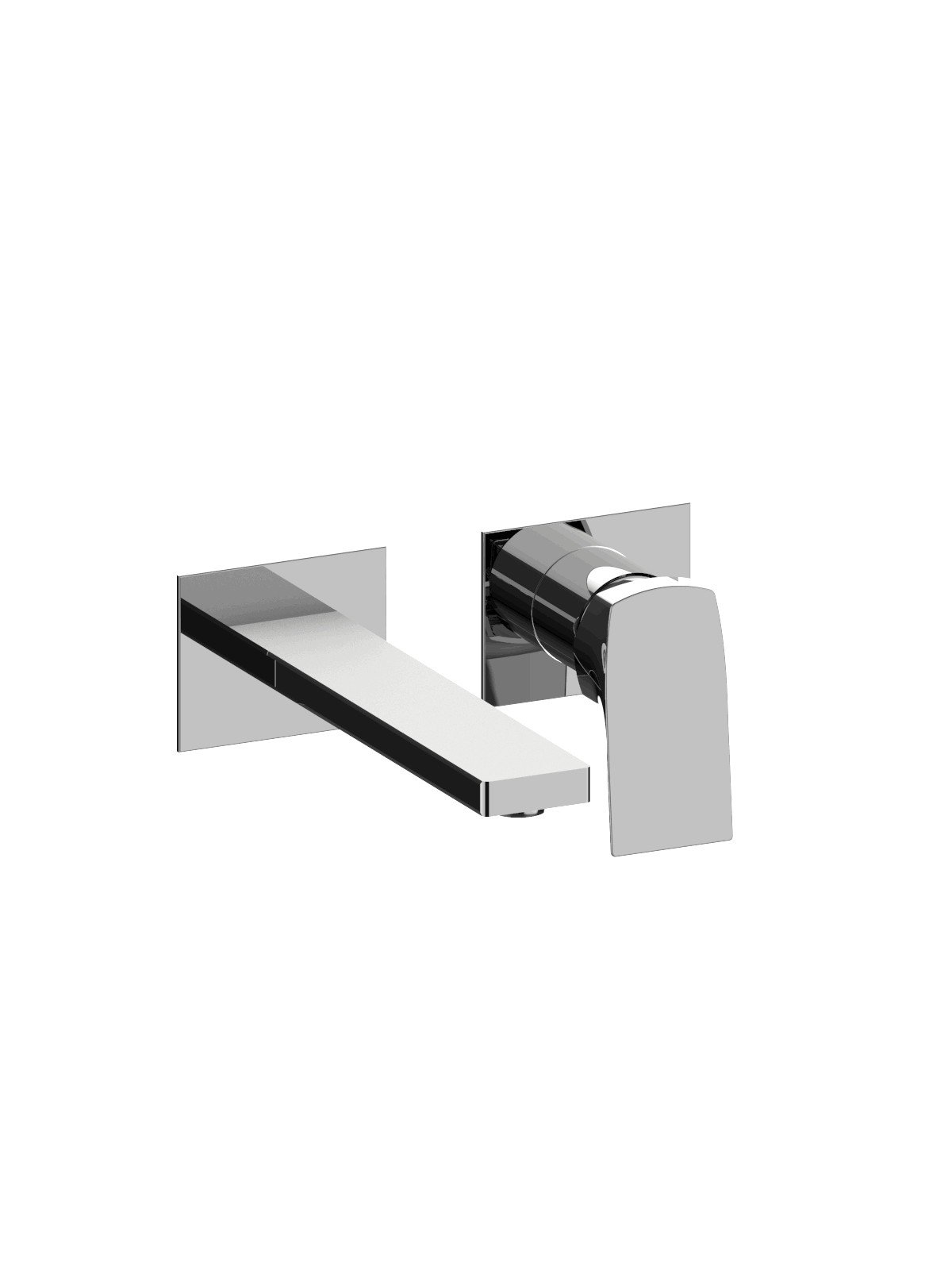 External visible components built-in washbasin mixer without pop