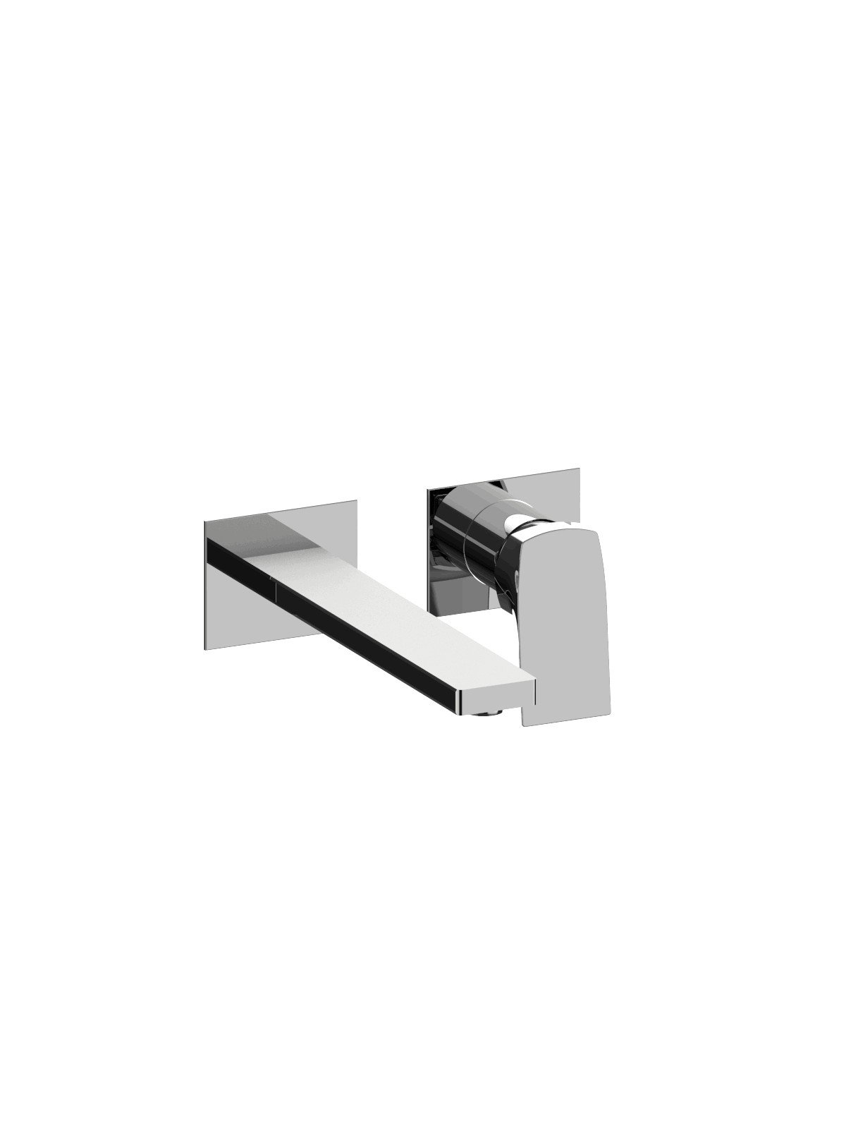 External visible components built-in washbasin mixer without pop