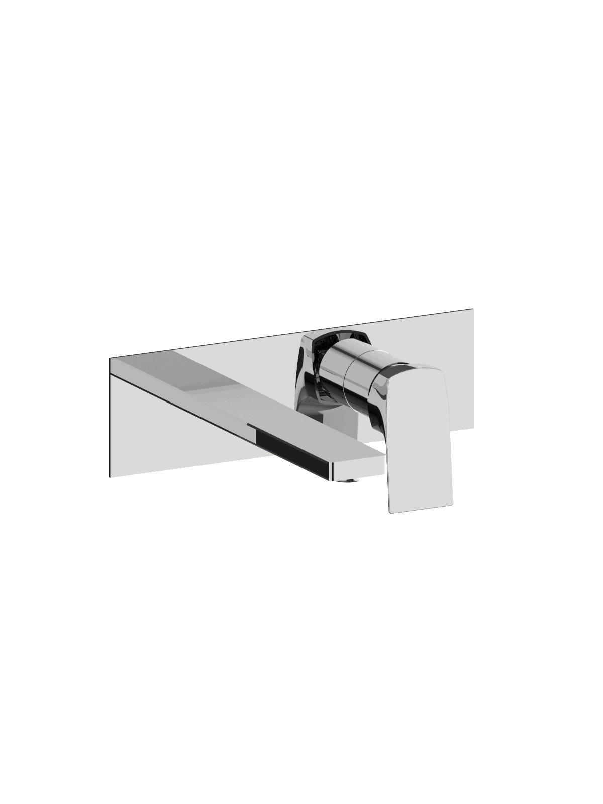 External visible components built-in washbasin mixer without pop