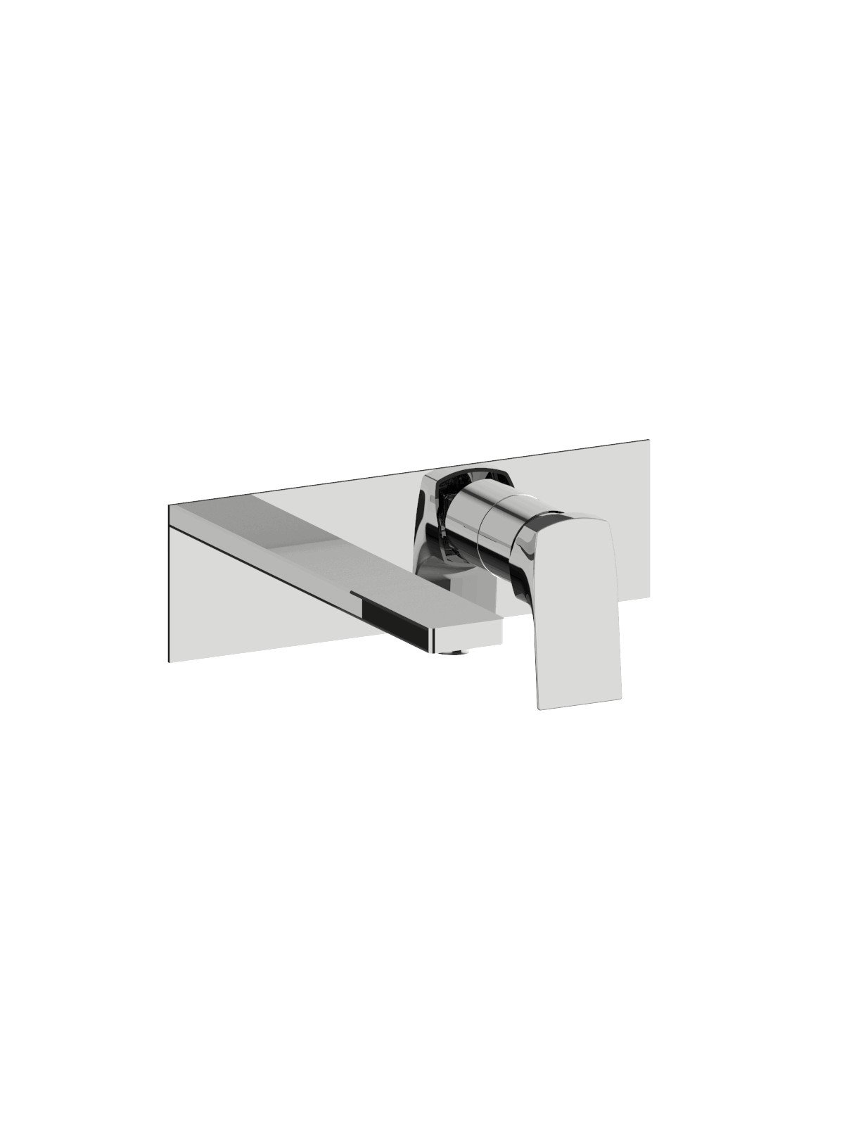 External visible components built-in washbasin mixer without pop