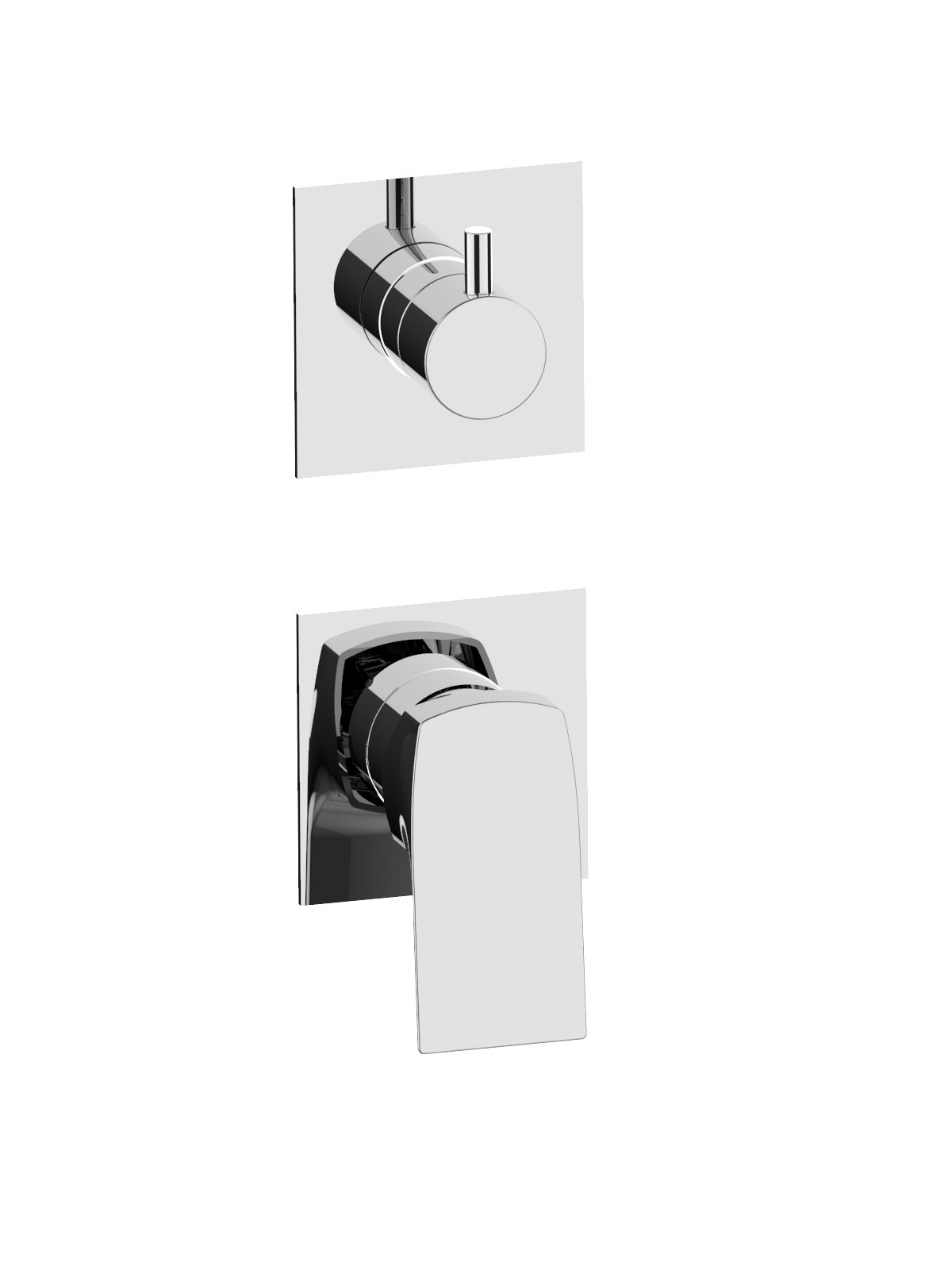 External visible components 3 way built-in mixer with ceramic di