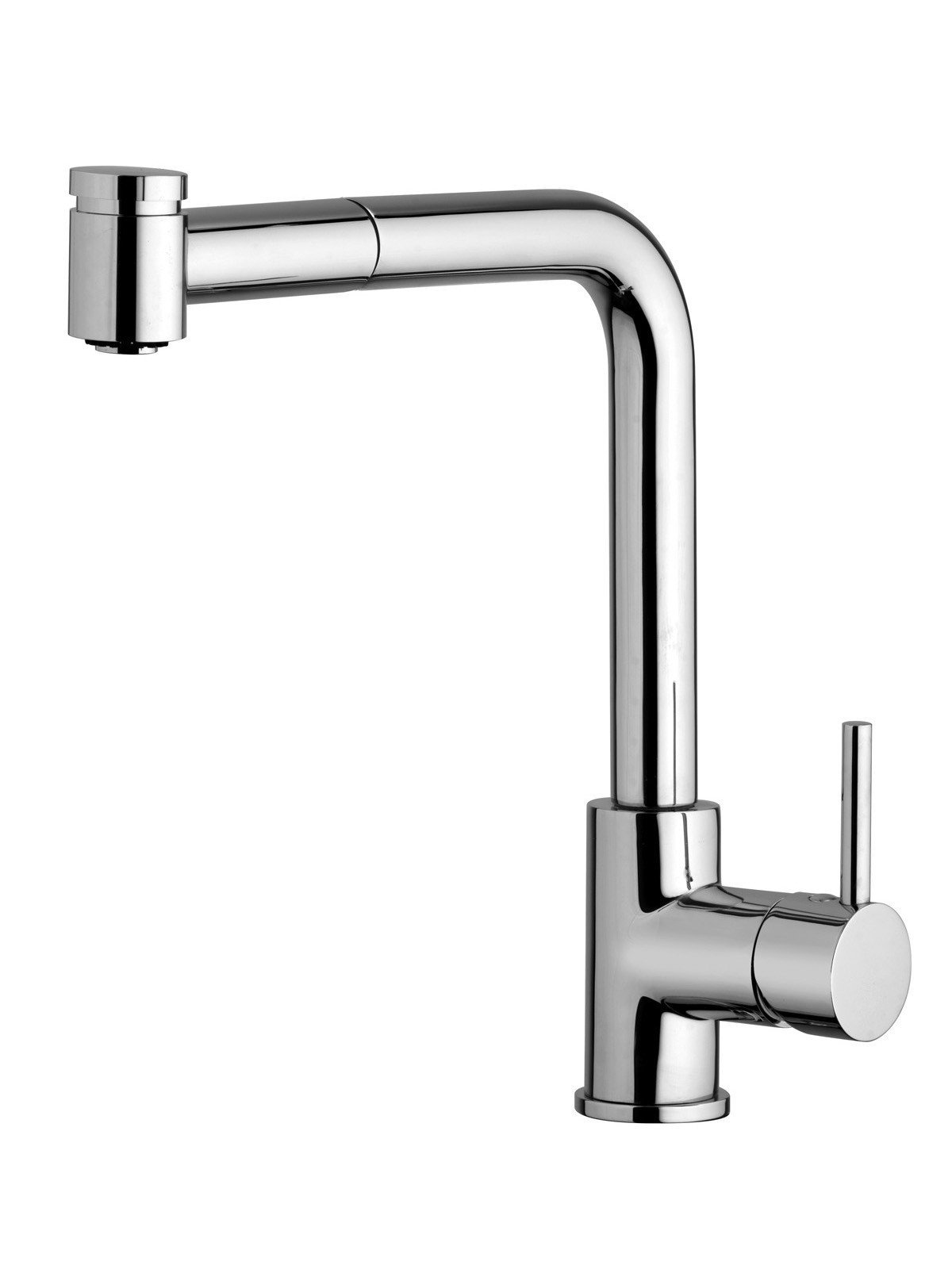 Single-lever sink mixer with 2-jet pull-out shower