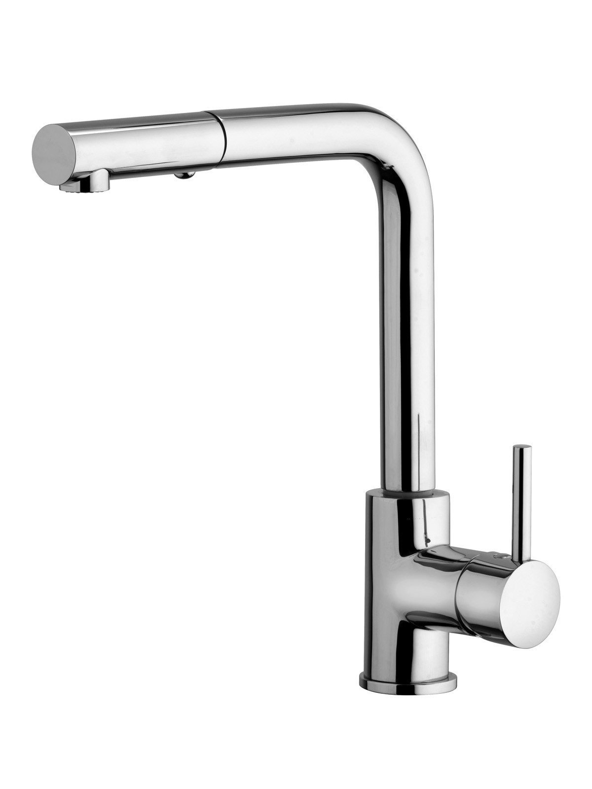 Sink mixer with high spout and  2-jet pull-out shower