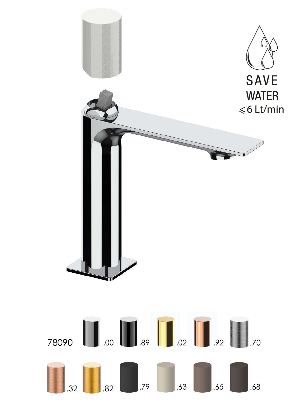 Single-lever washbasin mixer without pop-up waste